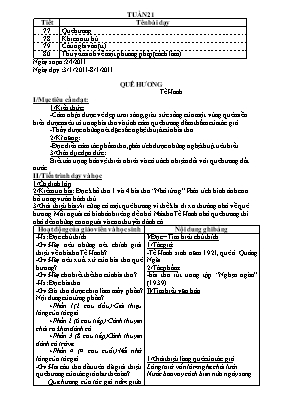 Giáo án Ngữ văn lớp 8 - Tiết 77 đến 80 - Năm học 2010-2011 - Nguyễn Thị Hiền